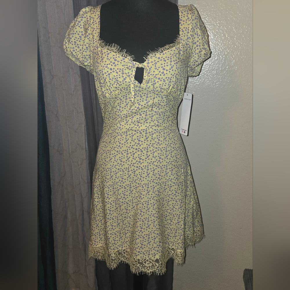 Madden Girl Yellow and Purple Mini Dress